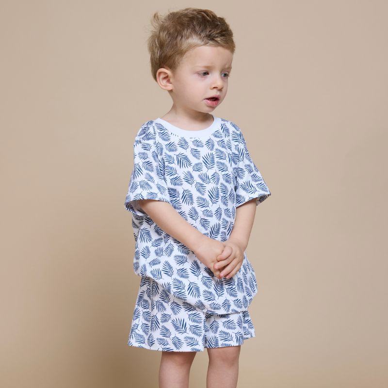 SIMPLY B - Pijama corto helecho azul niño