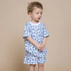 SIMPLY B - Pijama corto helecho azul niño