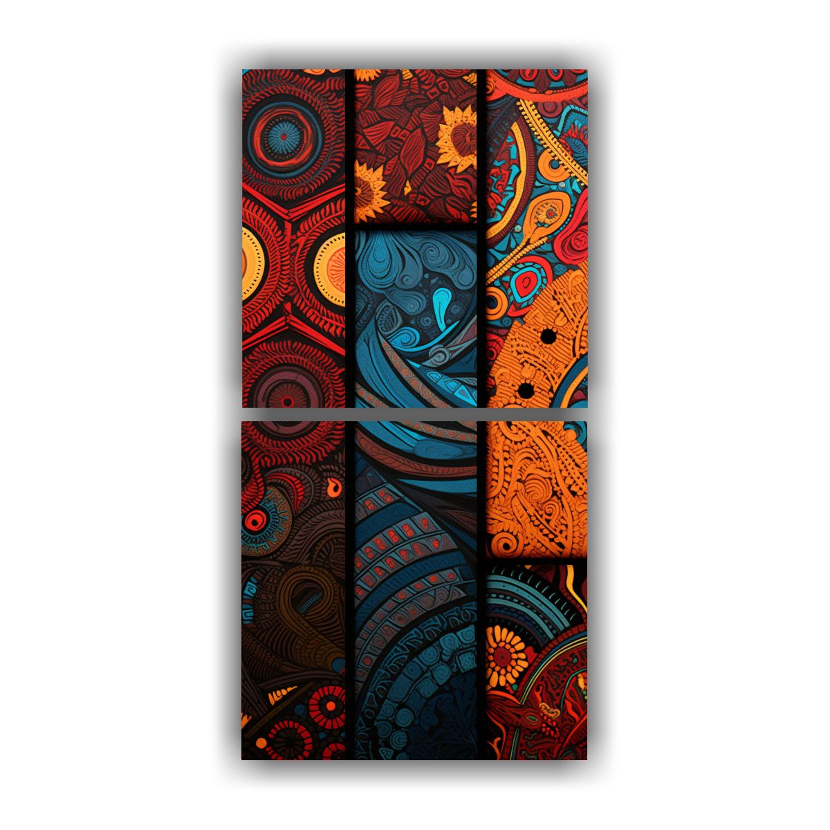 GENERICO - Cuadros Abstractos Vibrantes Inspirados En 40x80 Cm