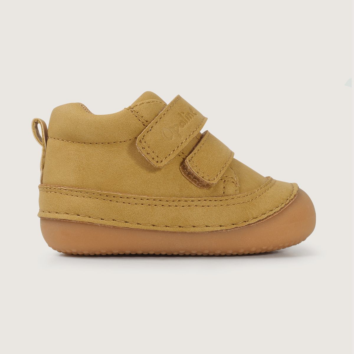 OPALINE - Botín café de niño con velcros para gateadores