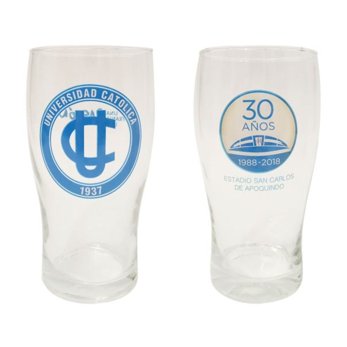 LAV - Set De 4 Vasos De Vidrio 370 Ml Católica