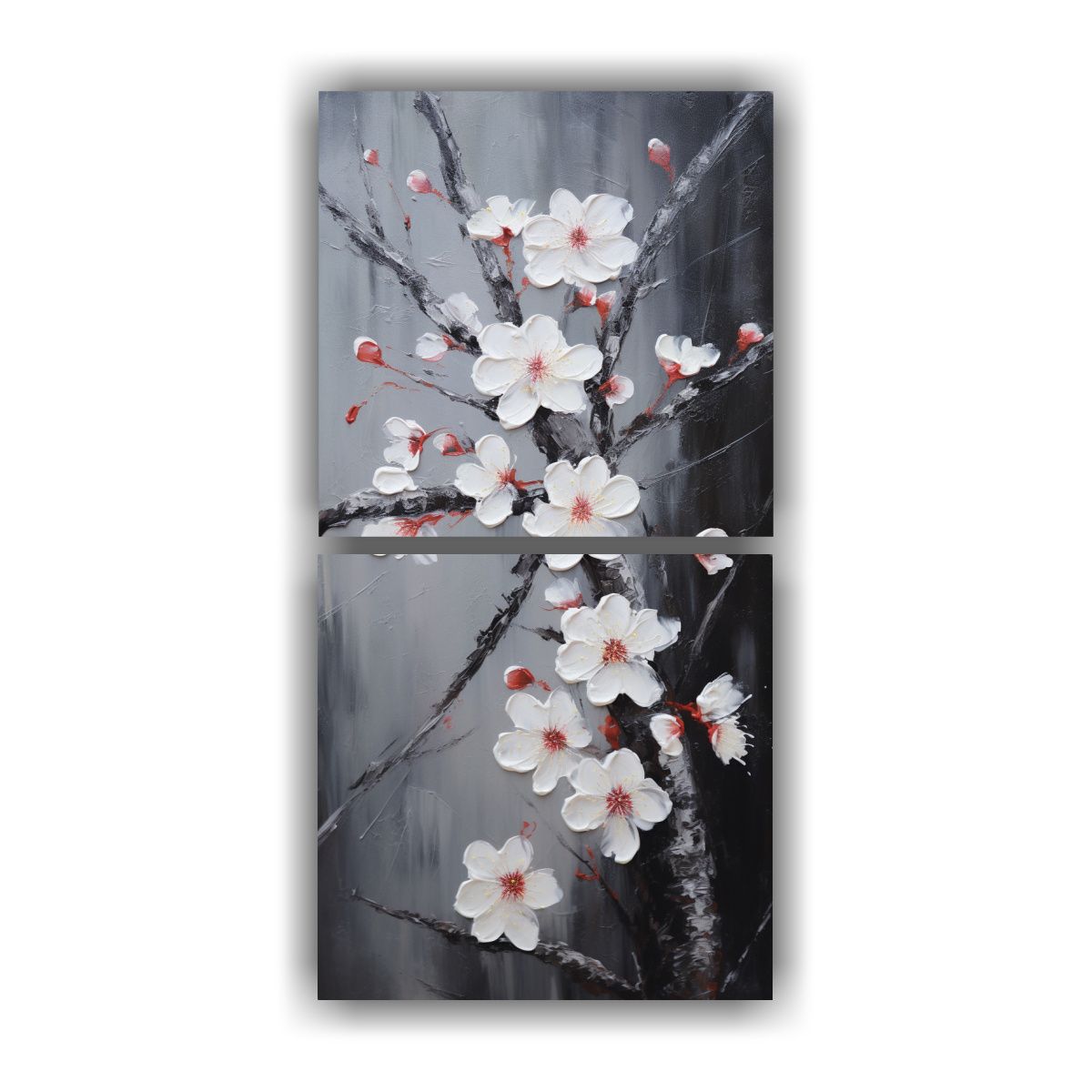 GENERICO - Pintura En Lienzo Moderna De Cerezo Negro Con 50x100 Cm