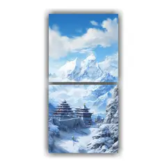 GENERICO - Pintura Decorativa De Dos Artes Expresión 60x120 Cm