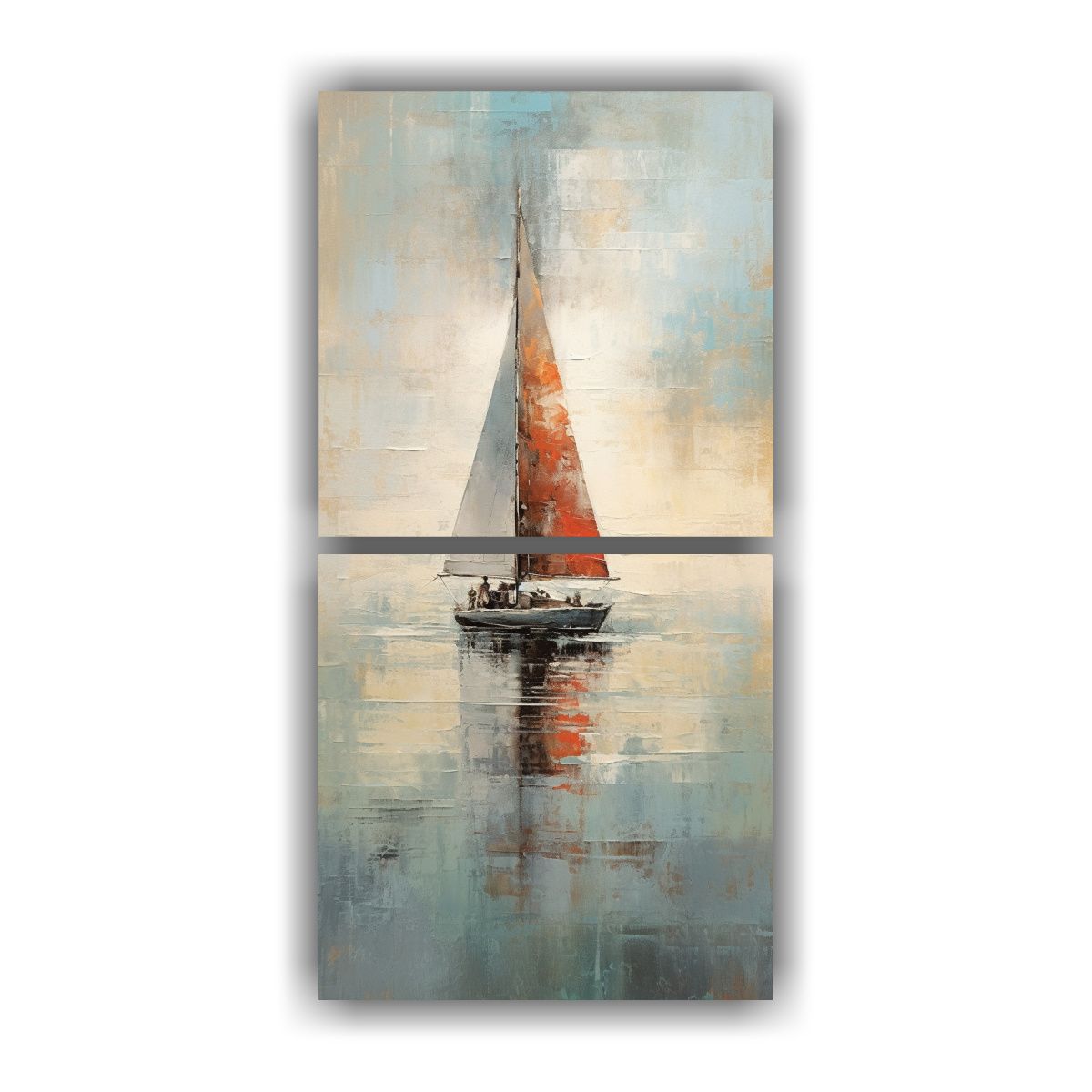 GENERICO - Pintura Abstracta De Lienzo Impreso Living En 30x60 Cm