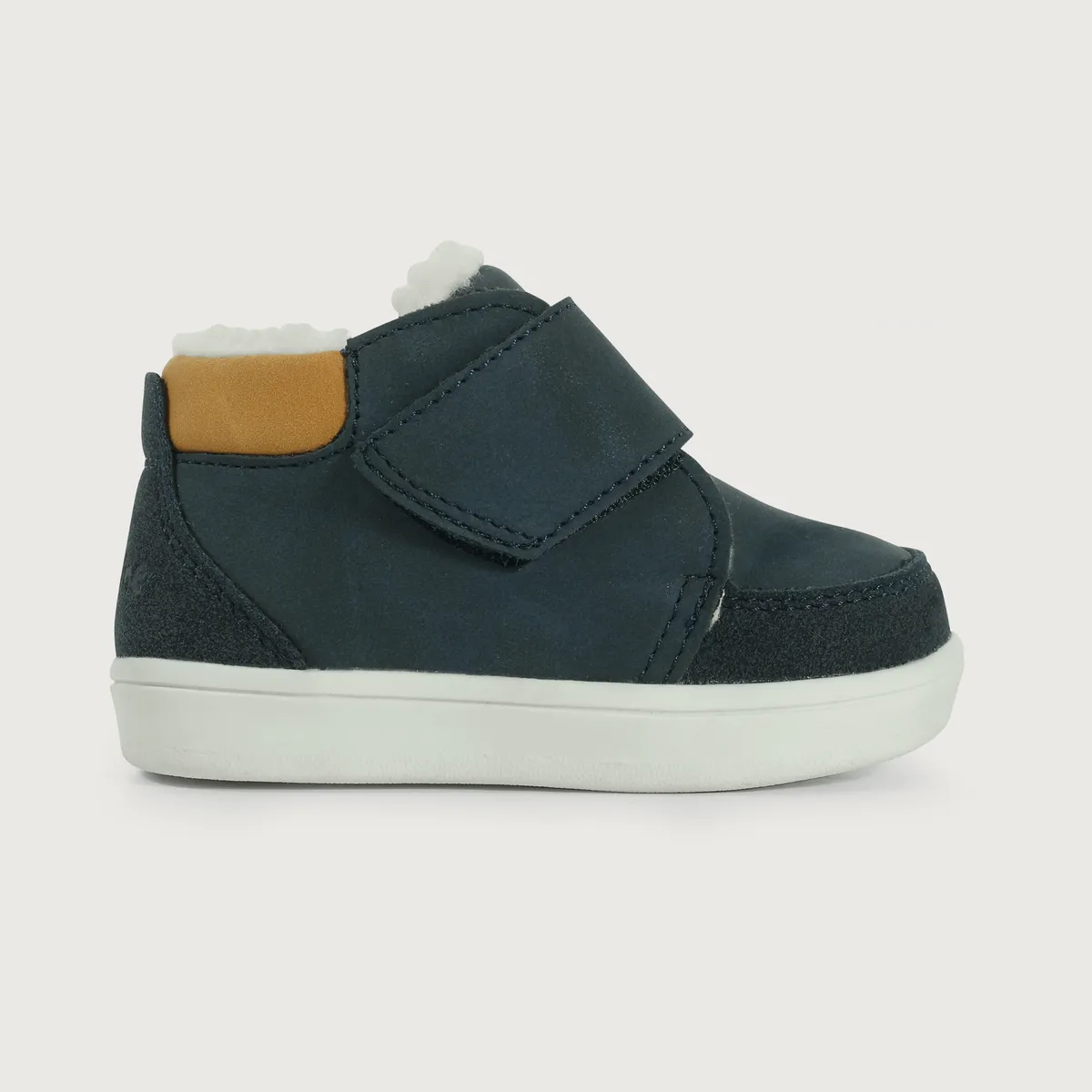 OPALINE - Botín primeros pasos para niño con velcro azul