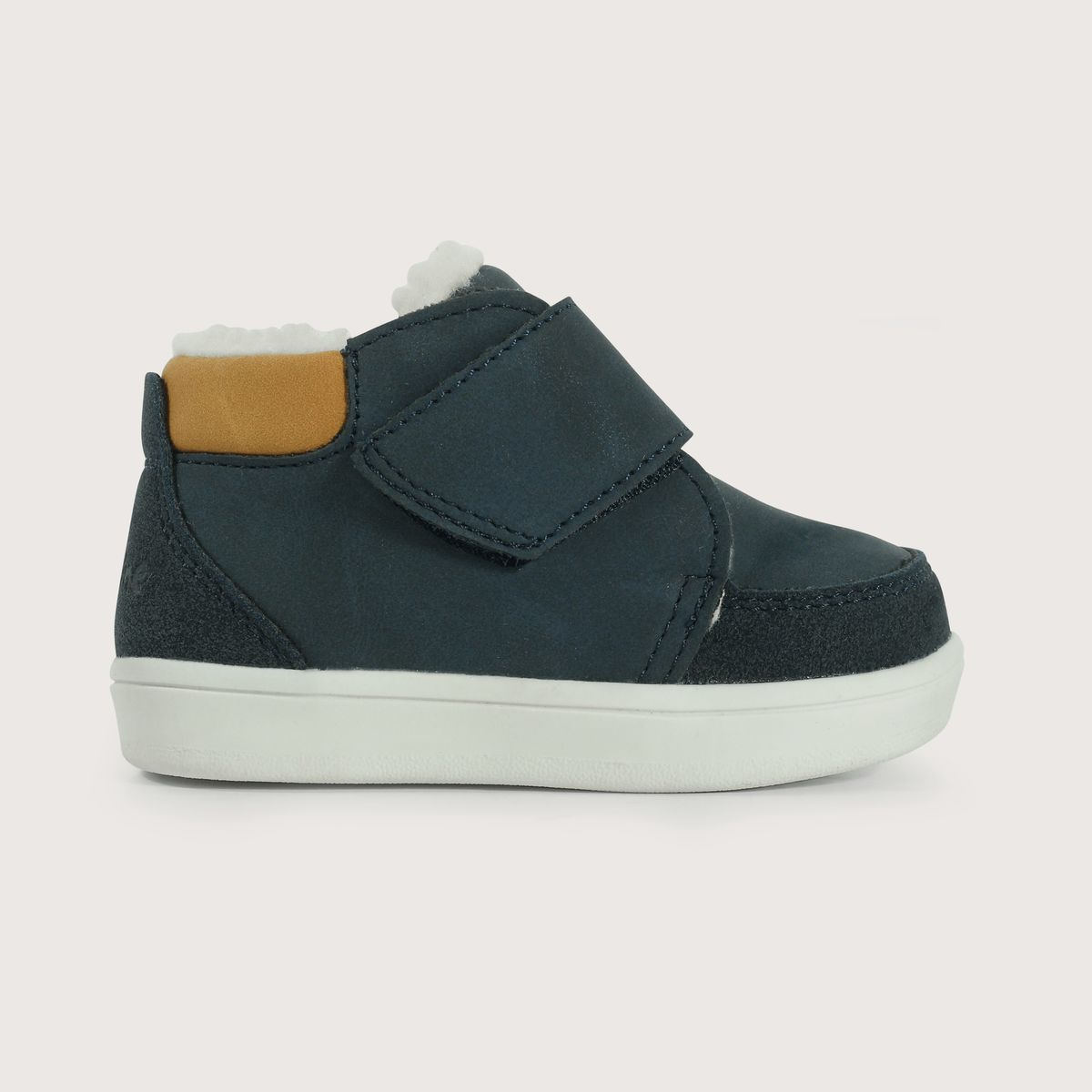 OPALINE - Botín primeros pasos para niño con velcro azul
