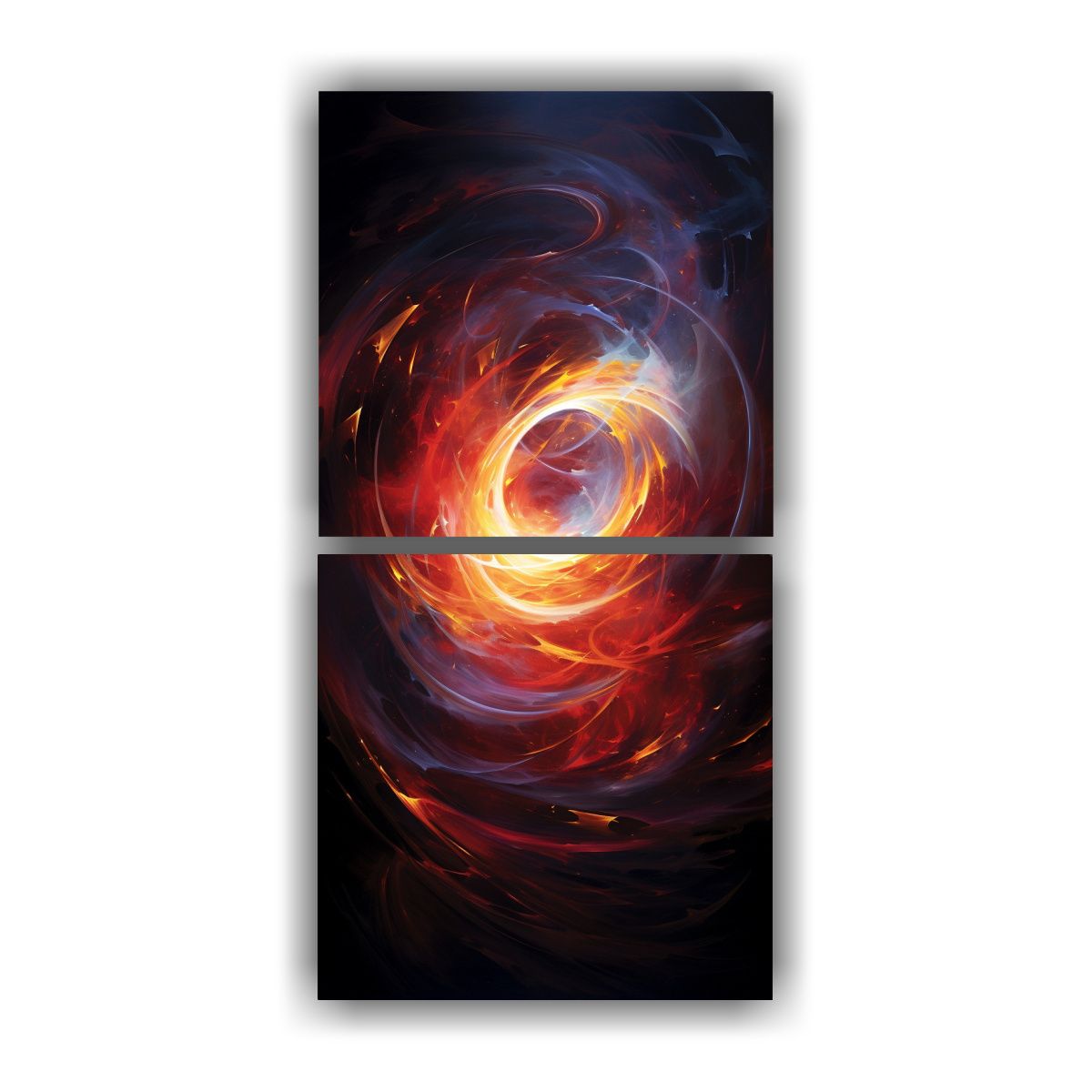 GENERICO - Dos Cuadros Hermoso Remolinos Abstractos De 30x60 Cm