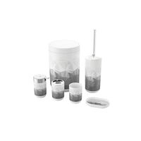 Set Juego De Baño 6 Piezas Accesorios Elegante Gris