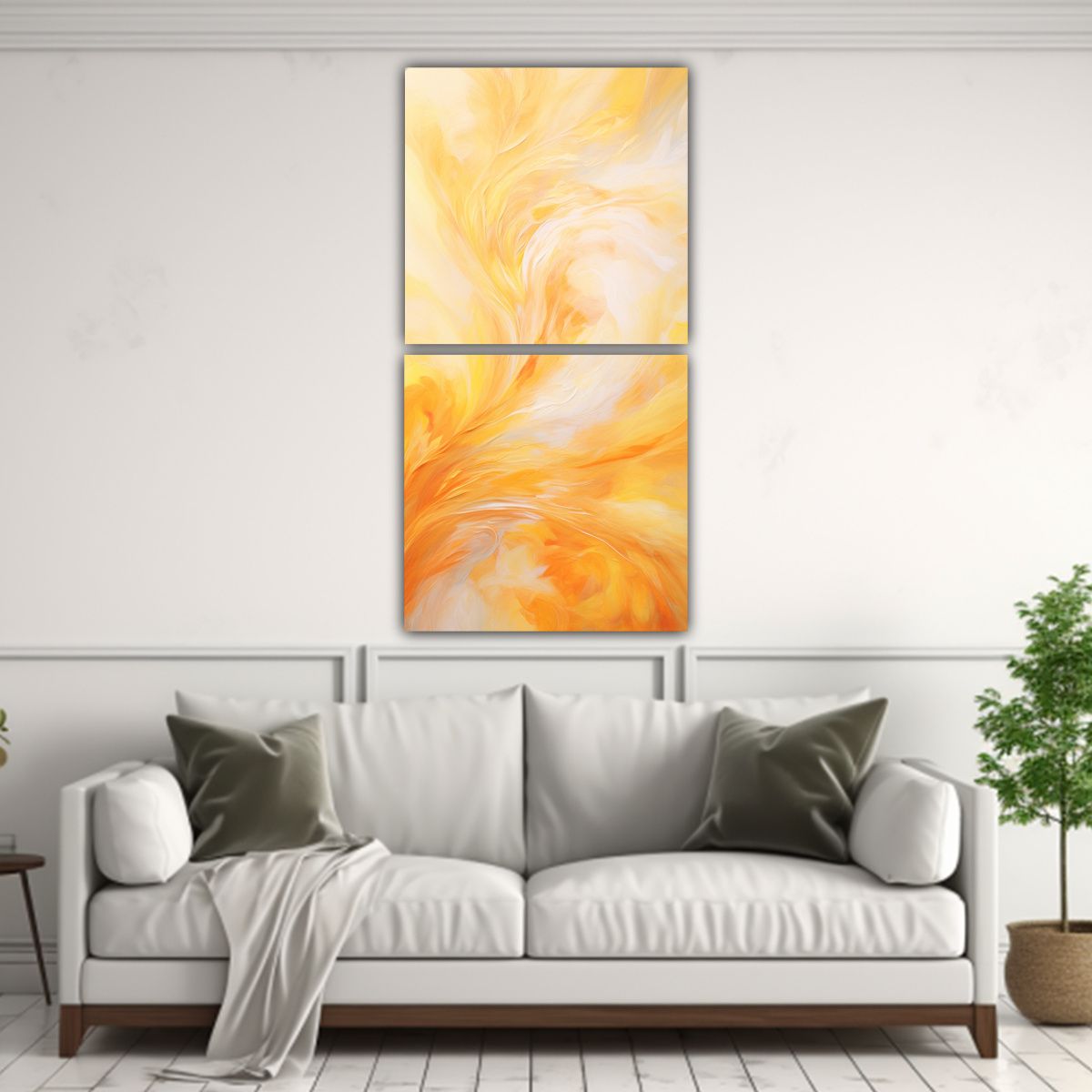 GENERICO - Cuadros Modernos De Estética Giratoria En Tonos 50x100 Cm