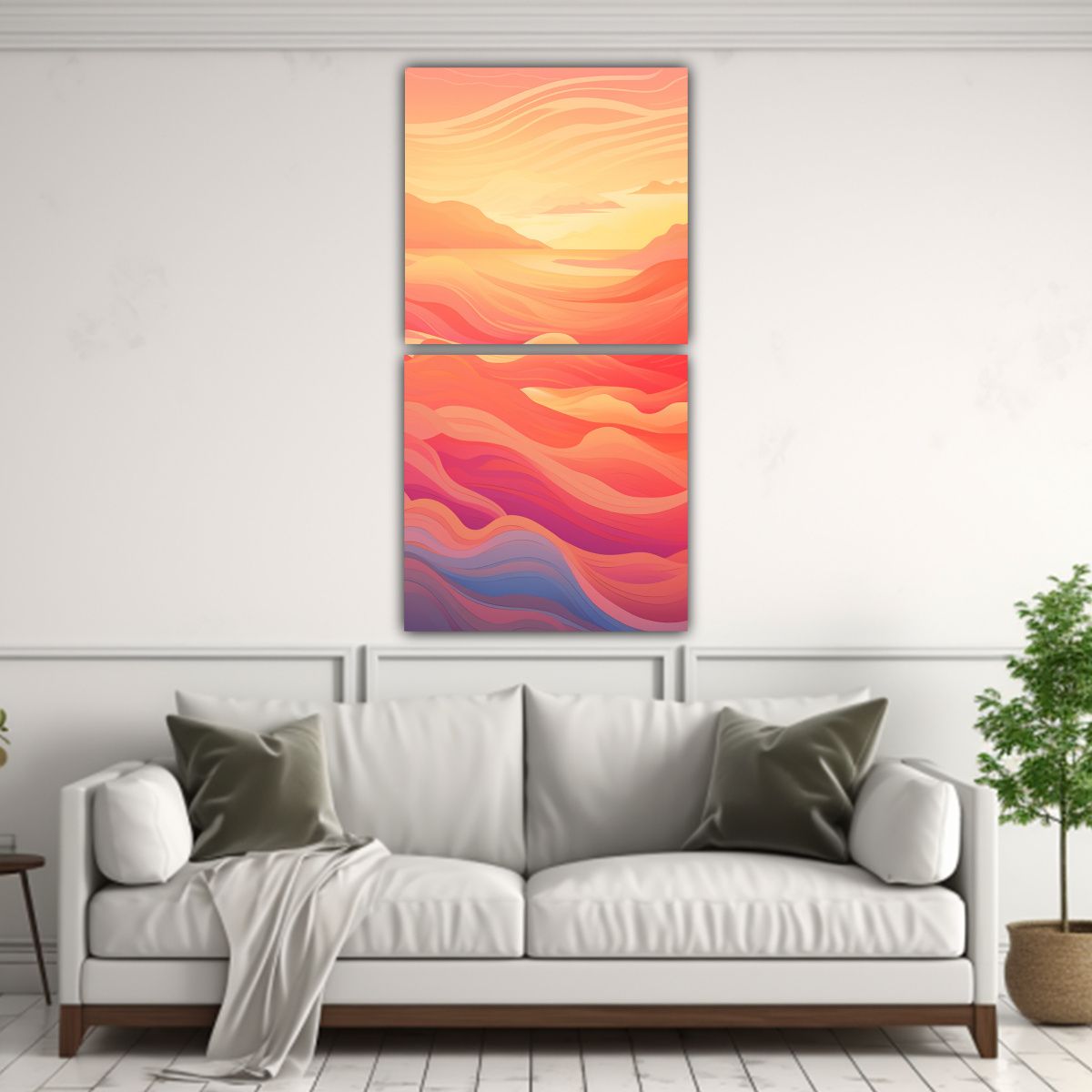 GENERICO - El Encantador Paisaje De Un Atardecer De Verano 60x120 Cm