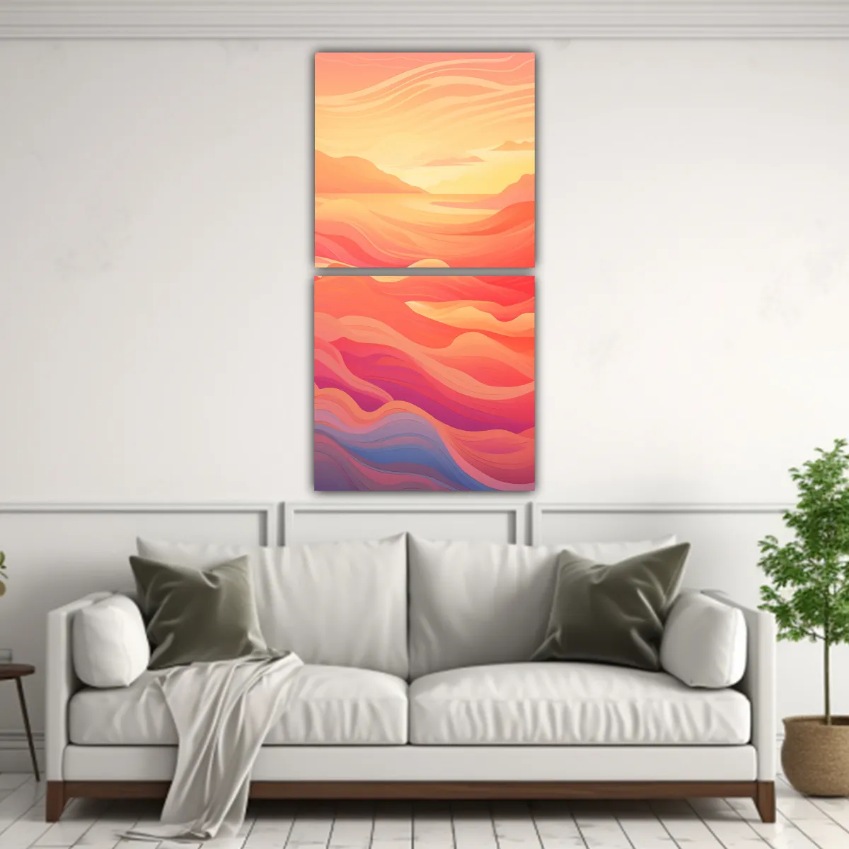GENERICO - El Encantador Paisaje De Un Atardecer De Verano 50x100 Cm