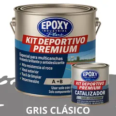 EPOXY - PINTURA ALTO TRÁFICO Deportivo Premium Epóxica 2K 1G GRIS CLASICO