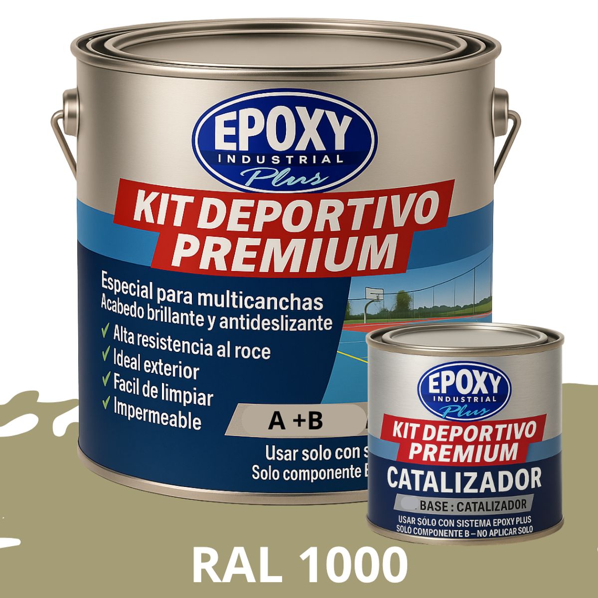 EPOXY - PINTURA ALTO TRÁFICO  Deportivo Premium  Epóxica 2K 1G RAL 1000