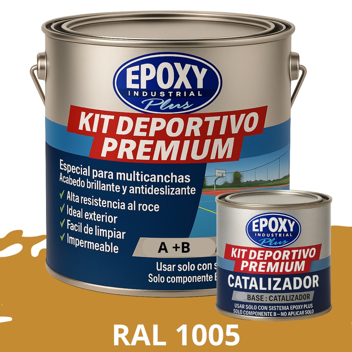 EPOXY - PINTURA ALTO TRÁFICO  Deportivo Premium  Epóxica 2K  Epoxy Plus  1G RAL 1005