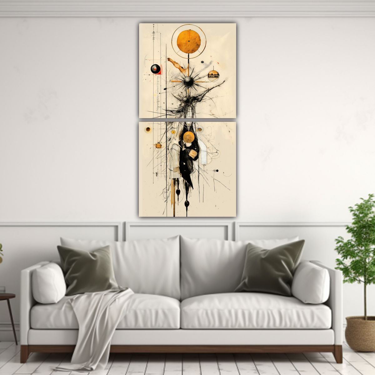 GENERICO - Pinturas Decorativas Minimalistas De Colores 20x40 Cm