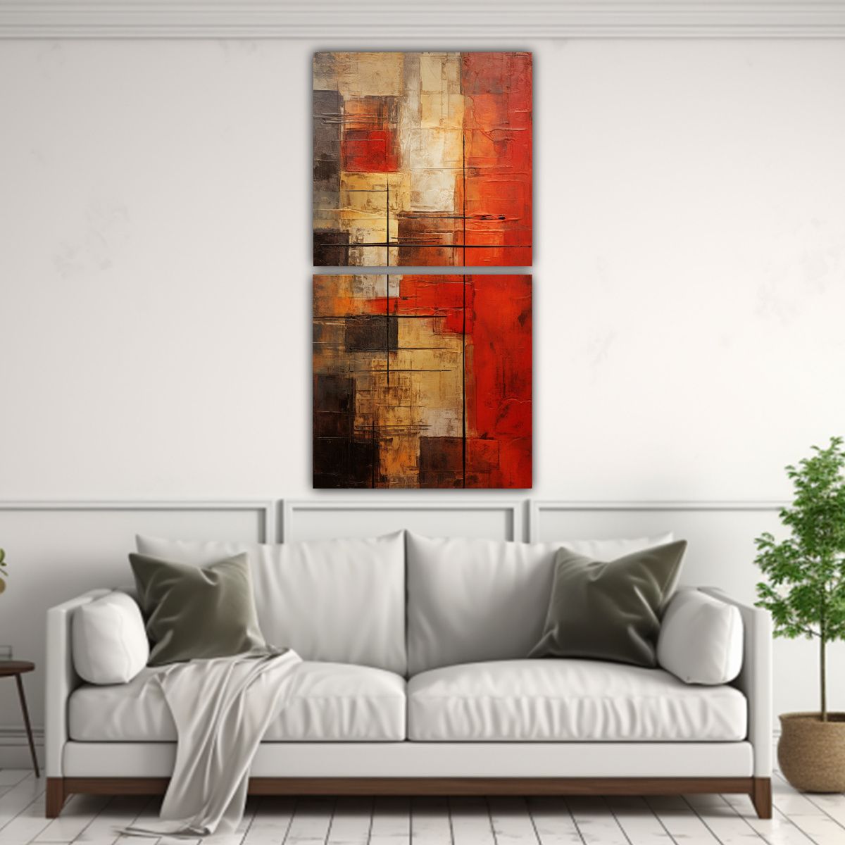 GENERICO - Cuadros Abstractos Modernos Con Exclusivas 20x40 Cm
