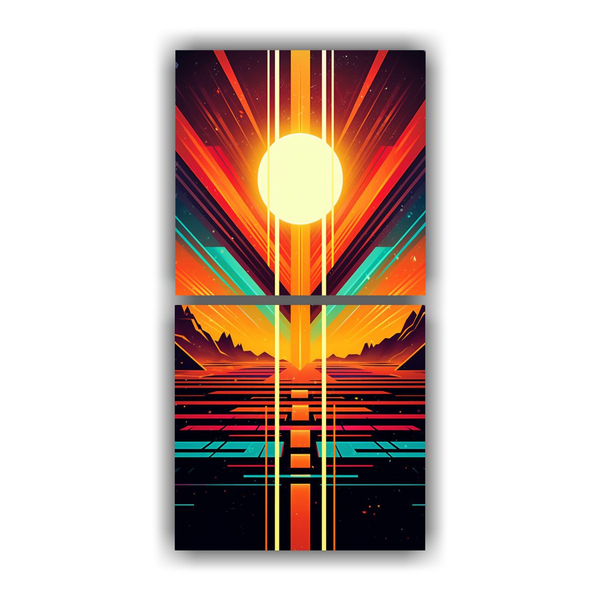 GENERICO - Cuadros Decorativos De Líneas Finas Y Clásicas 40x80 Cm