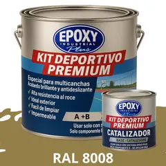 EPOXY - PINTURA ALTO TRÁFICO Deportivo Premium Epóxica 2K 1G RAL 8008