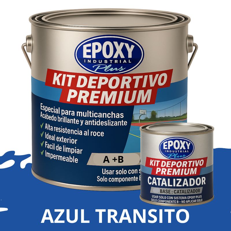 EPOXY - PINTURA  ALTO TRÁFICO  Deportivo Premium  Epóxica 2K 1G AZUL TRANSITO