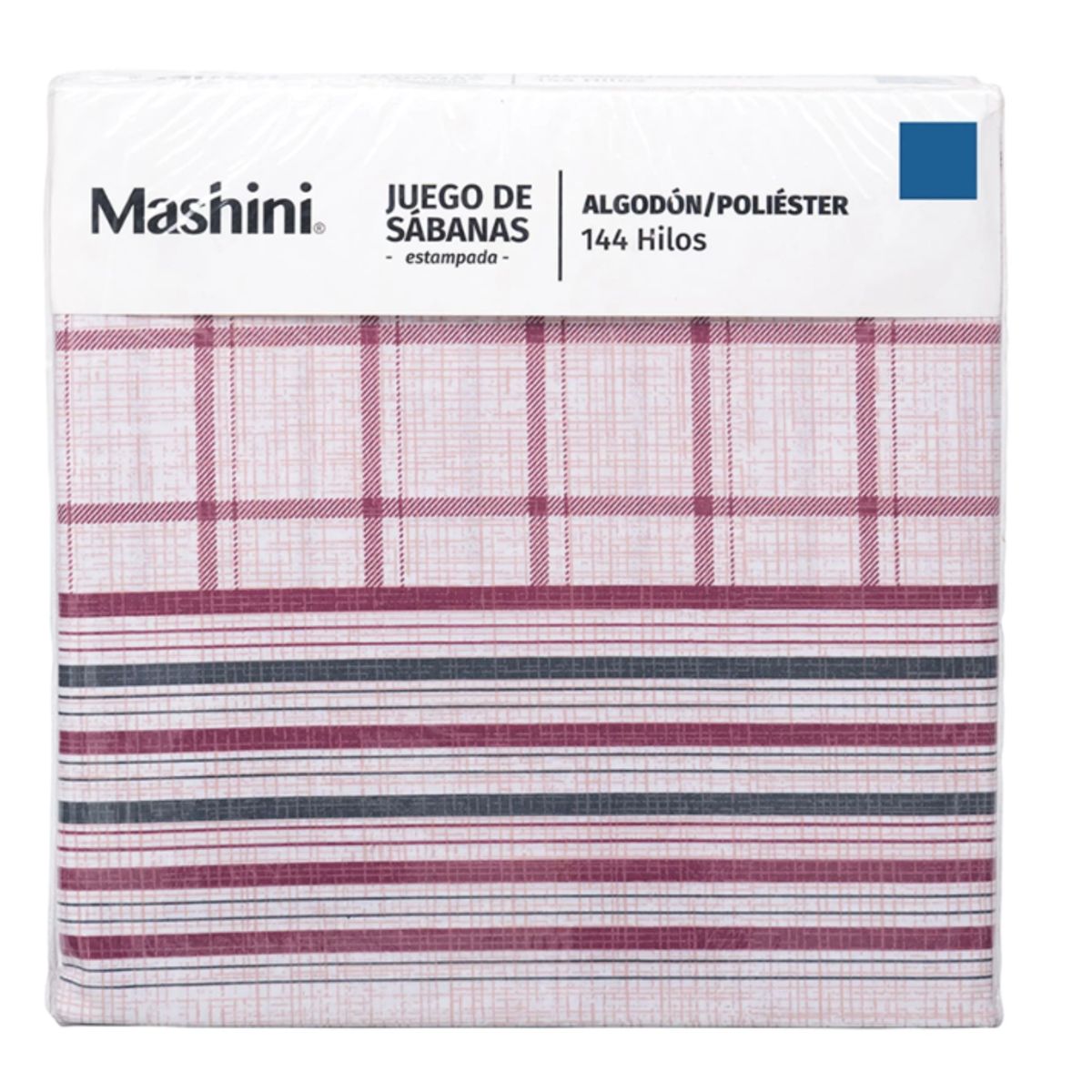 MASHINI - Sabanas 2 Plaza 144 Hilos Marca Mashini Tartan