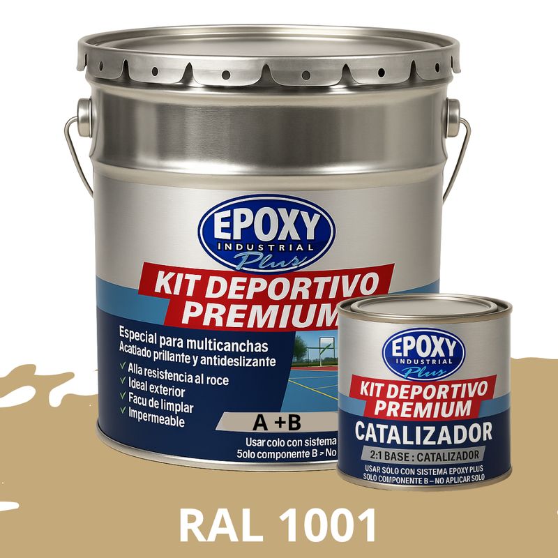 EPOXY - PINTURA  ALTO TRÁFICO  Deportivo Premium  Epóxica 2K  4G RAL 1001