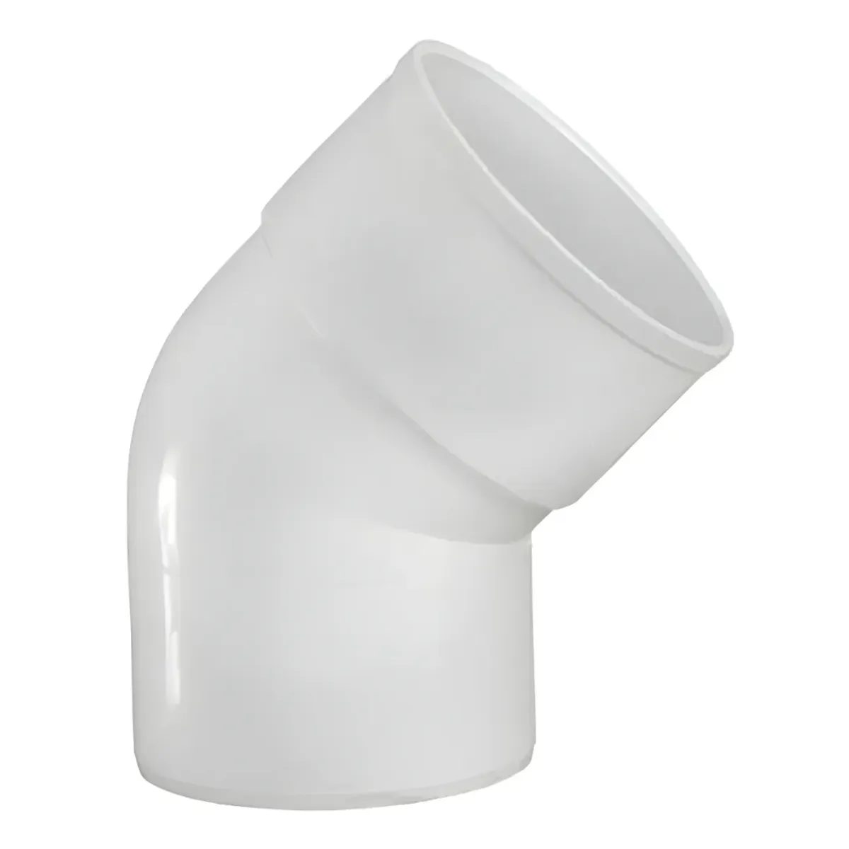 GENERICO - CODO BAJADA PVC 45 G BLANCO MACH-HEM