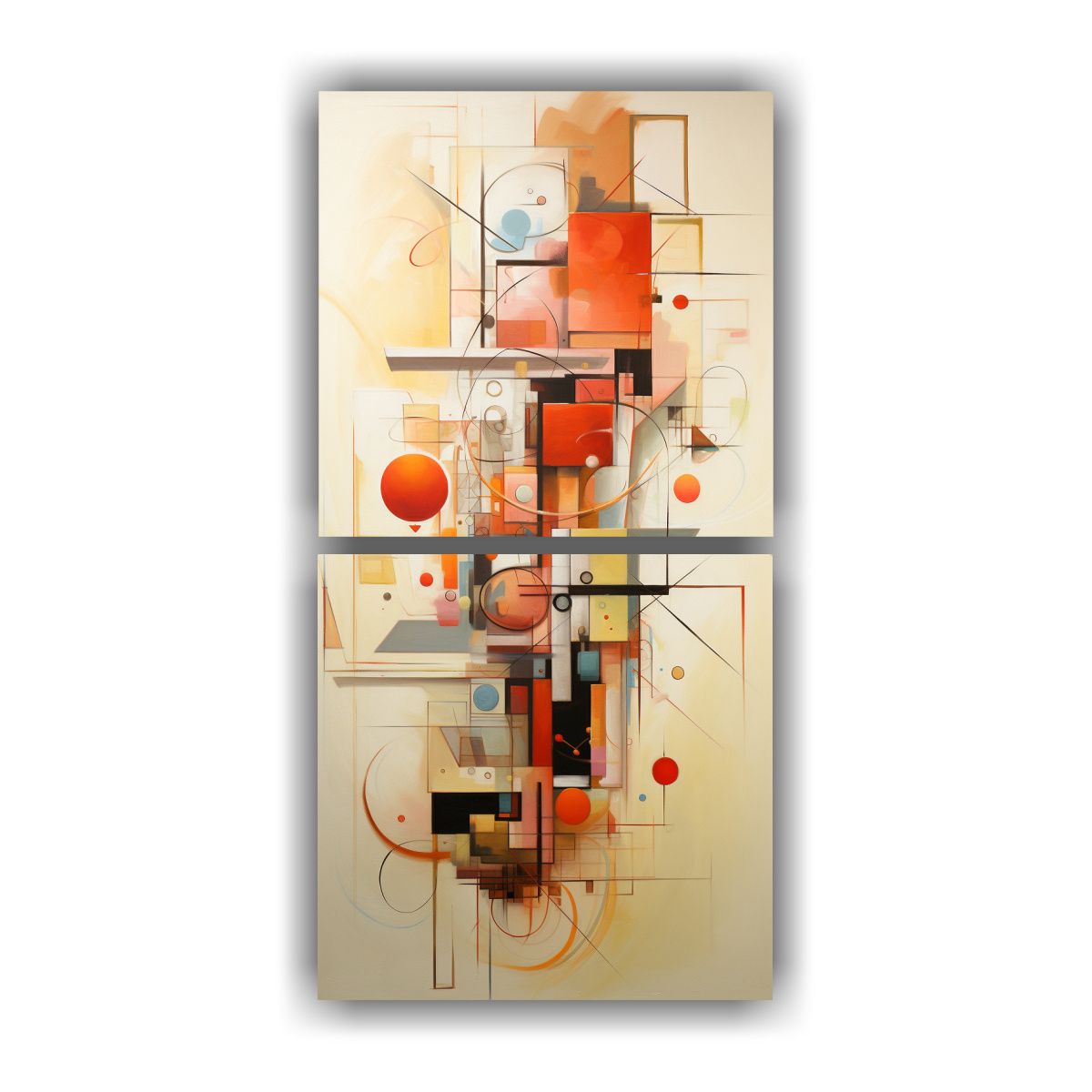 GENERICO - Conjunto De Lienzos Modernos Para Interiores Con 20x40 Cm