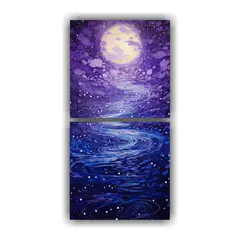 GENERICO - Pintura Luminosa Puntos Lienzos Modernos Belleza 20x40 Cm