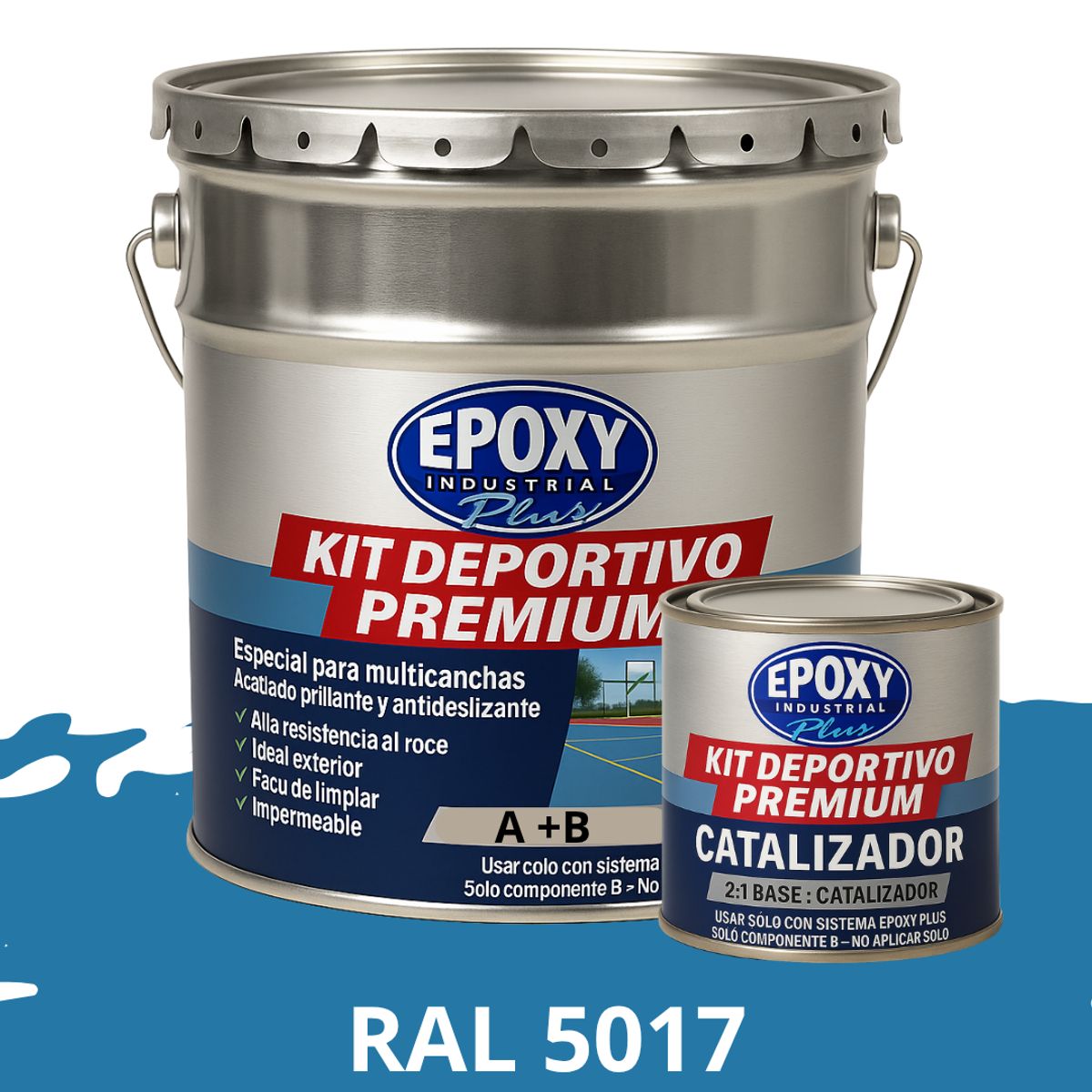ALTO TRÁFICO  Deportivo Premium  Epóxica 2K  Epoxy Plus  4G RAL 5017, marca EPOXY - Foto Principal