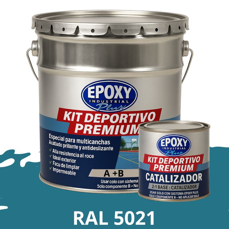 EPOXY - ALTO TRÁFICO  Deportivo Premium  Epóxica 2K  Epoxy Plus  4G RAL 5021