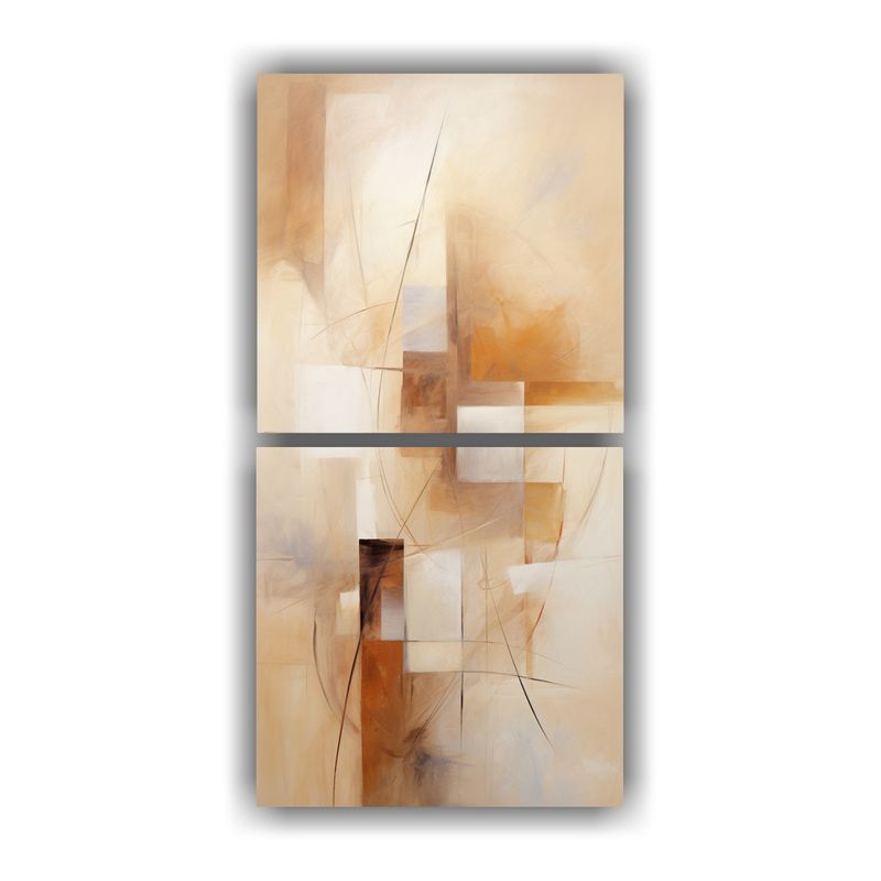 GENERICO - Pintura Abstracta Beige Para Decoración De Hogar 50x100 Cm