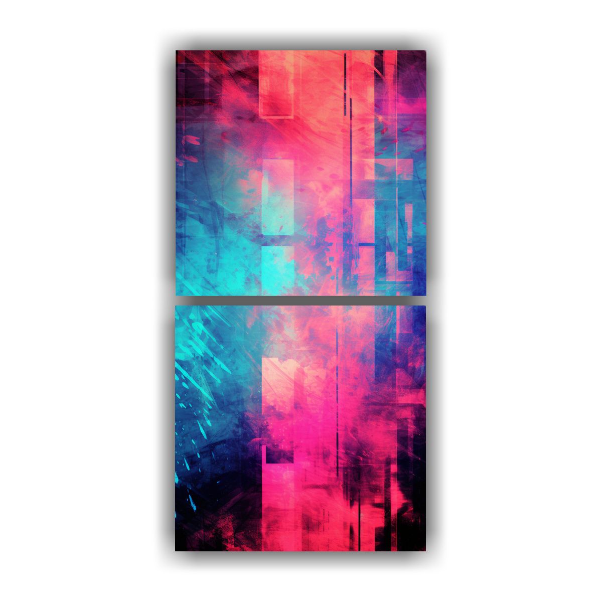 GENERICO - Díptico Calidos Fondo Abstracto Grunge En 60x120 Cm