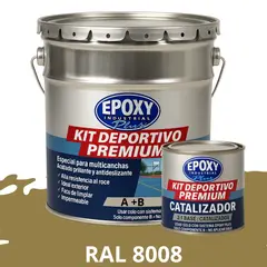 EPOXY - PINTURA ALTO TRÁFICO Deportivo Premium Epóxica 2K 4G RAL 8008