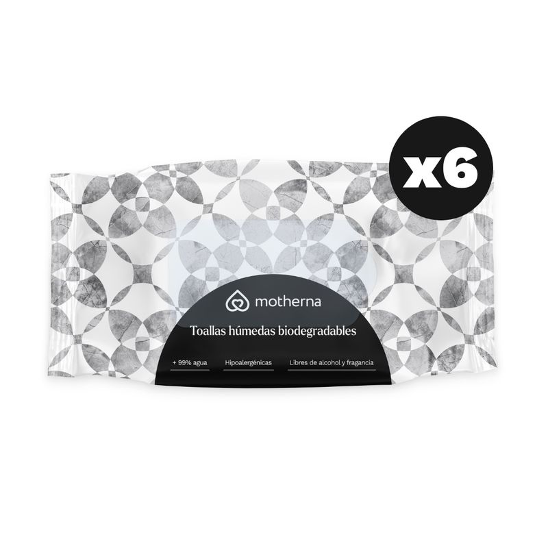 MOTHERNA - Toallitas Húmedas Motherna Caja 6x60 uns Baldosas