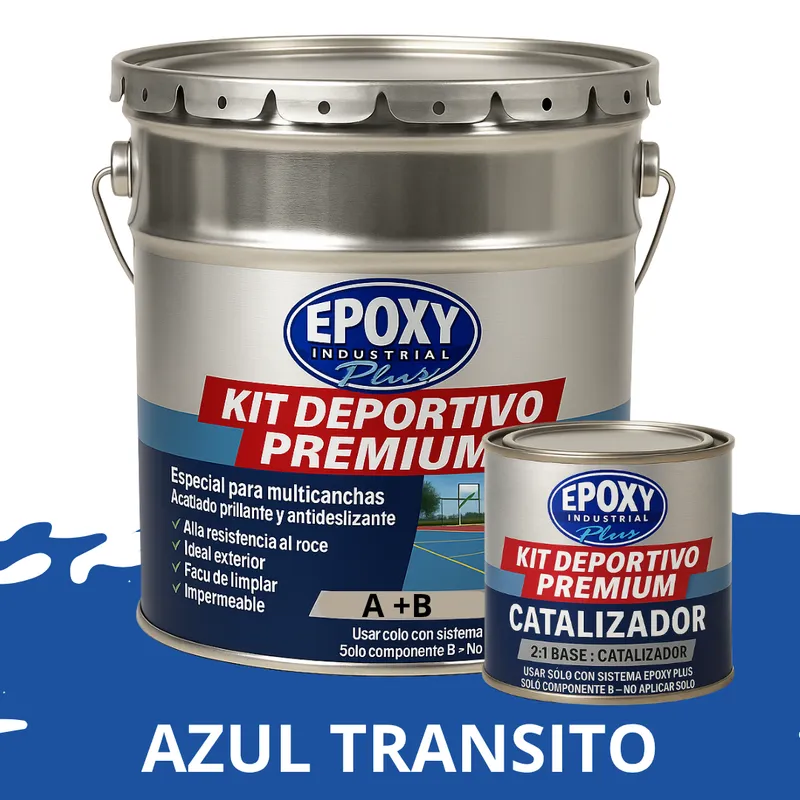 EPOXY - PINTURA  ALTO TRÁFICO  Deportivo Premium  Epóxica 2K 4G AZUL TRANSITO