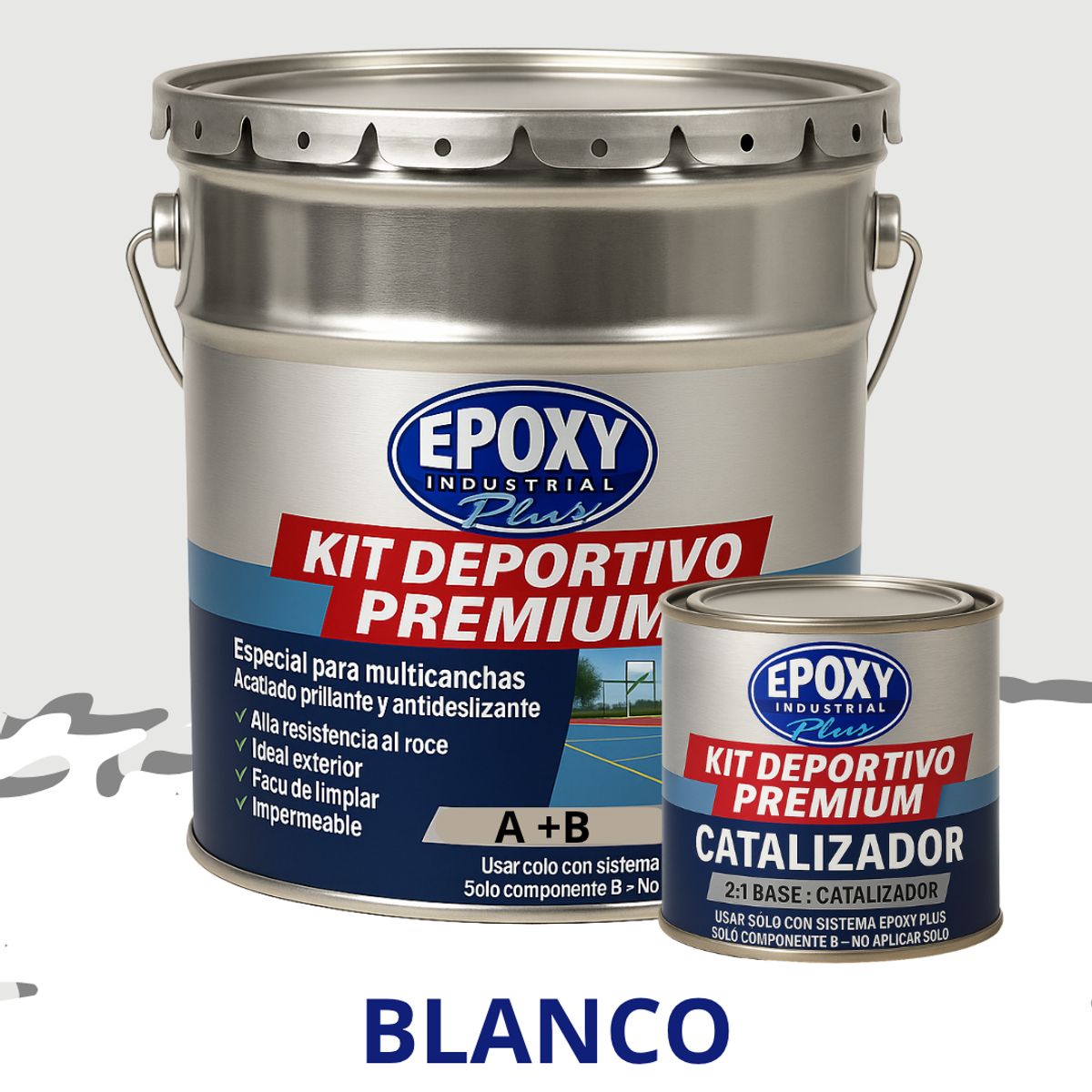 EPOXY - PINTURA  ALTO TRÁFICO  Deportivo Premium  Epóxica 2K 4G BLANCO