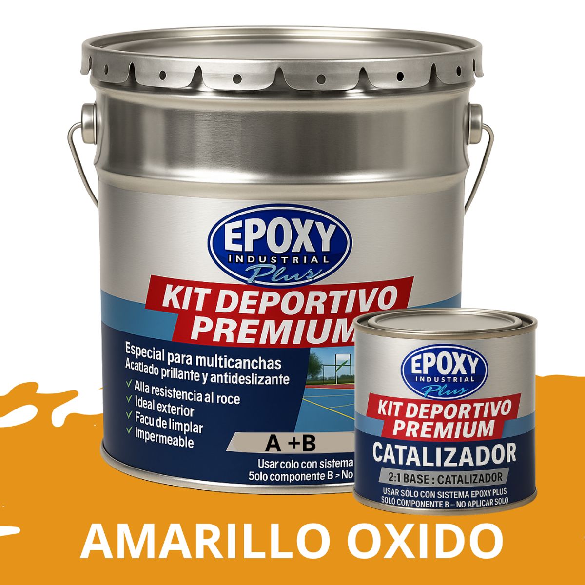 EPOXY - PINTURA  ALTO TRÁFICO  Deportivo Premium  Epóxica 2K  Epoxy Plus  4G OCRE