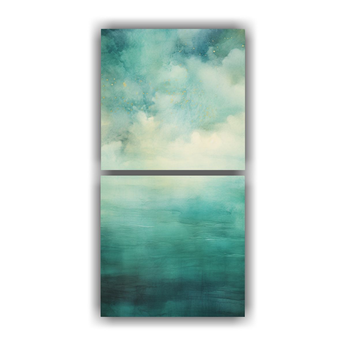 GENERICO - Set 2 Lienzos Abstracción Detalle Pintura 30x60 Cm