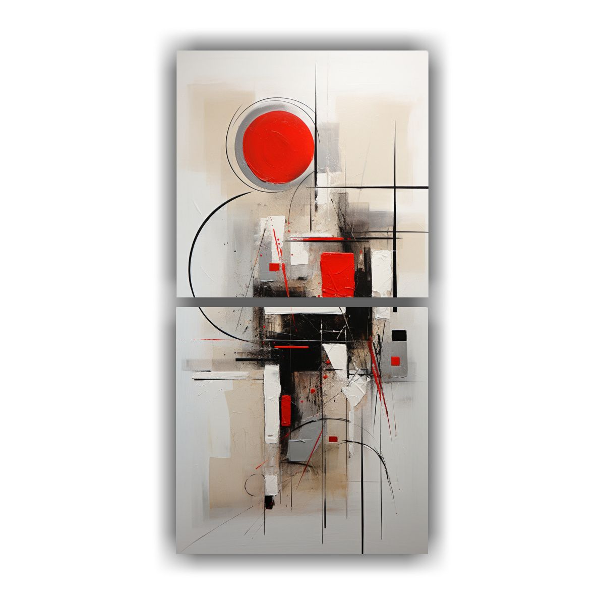 GENERICO - Composición Artística De Pared Con Cuadros 20x40 Cm