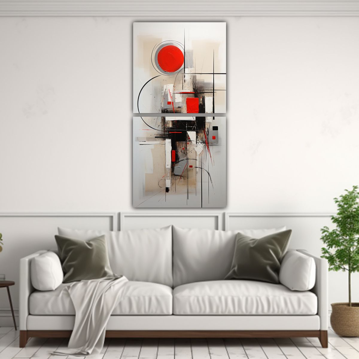 GENERICO - Composición Artística De Pared Con Cuadros 20x40 Cm