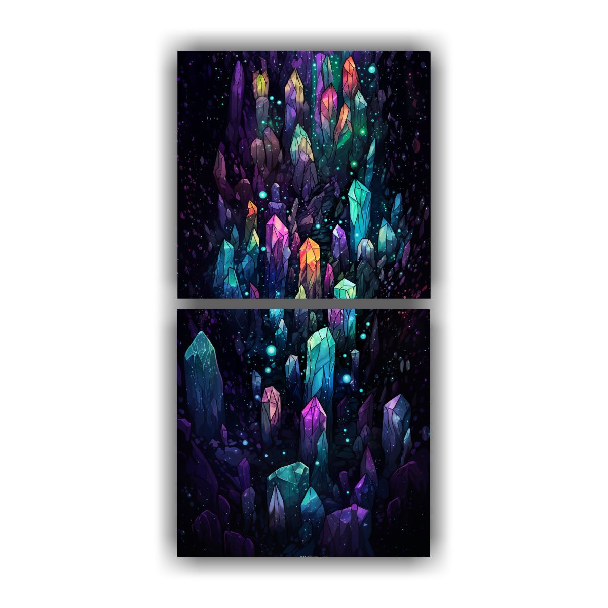 GENERICO - Dos Cuadros Acuarela Expresividad Estilo Ke 40x80 Cm