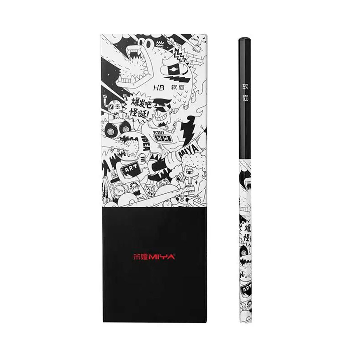 MIYA - MIYA Lápices de Grafito HB 8 unidades