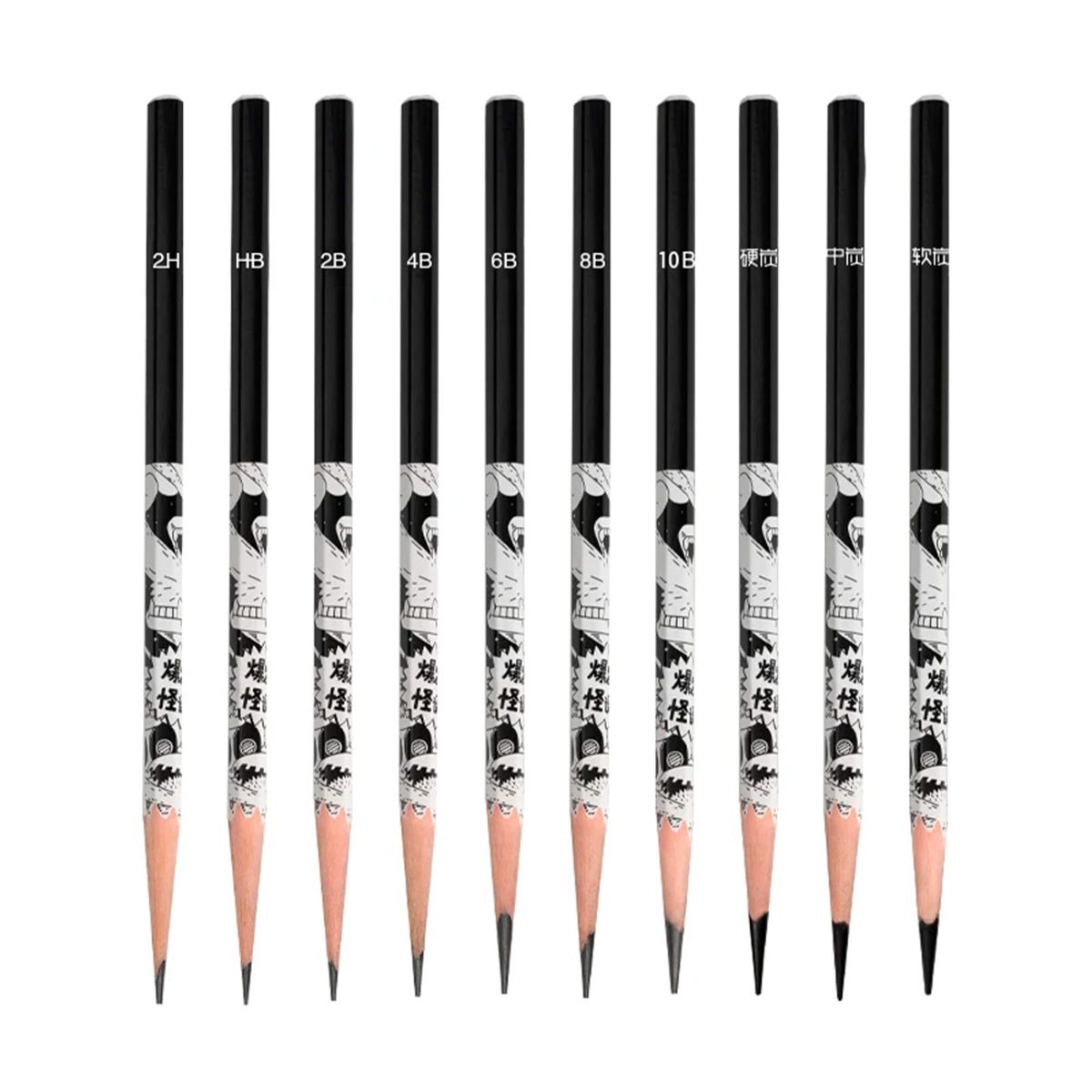 MIYA - MIYA Lápices de Grafito HB 8 unidades