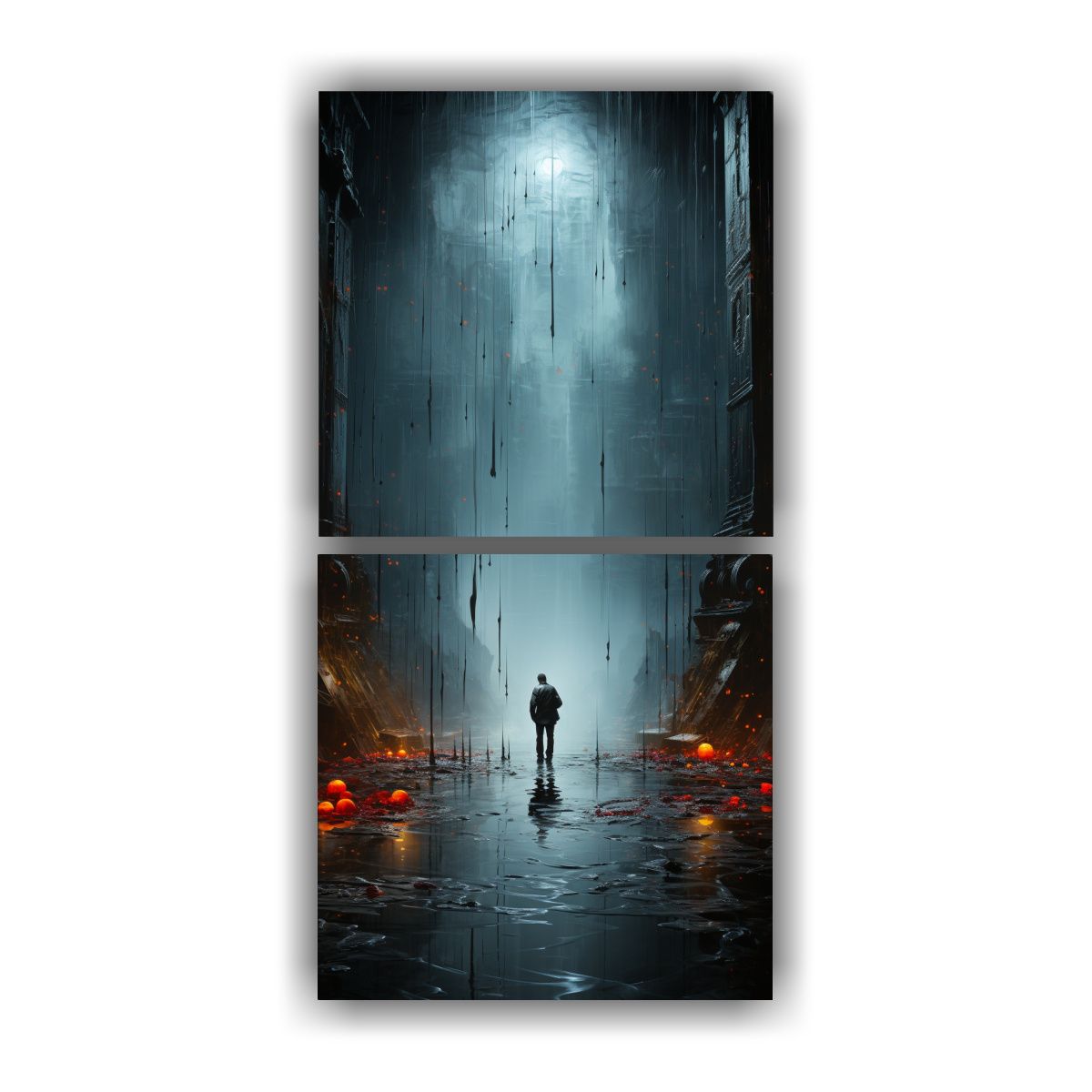 GENERICO - Pinturas Decorativas Abstractas En Perspectiva 50x100 Cm