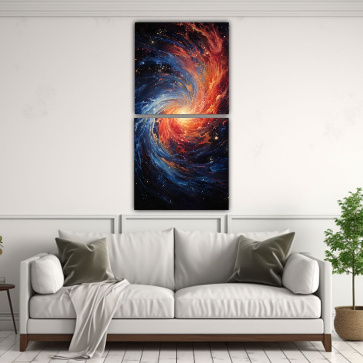 GENERICO - Dos Composiciones Cuadro Modernidad Capturando 40x80 Cm