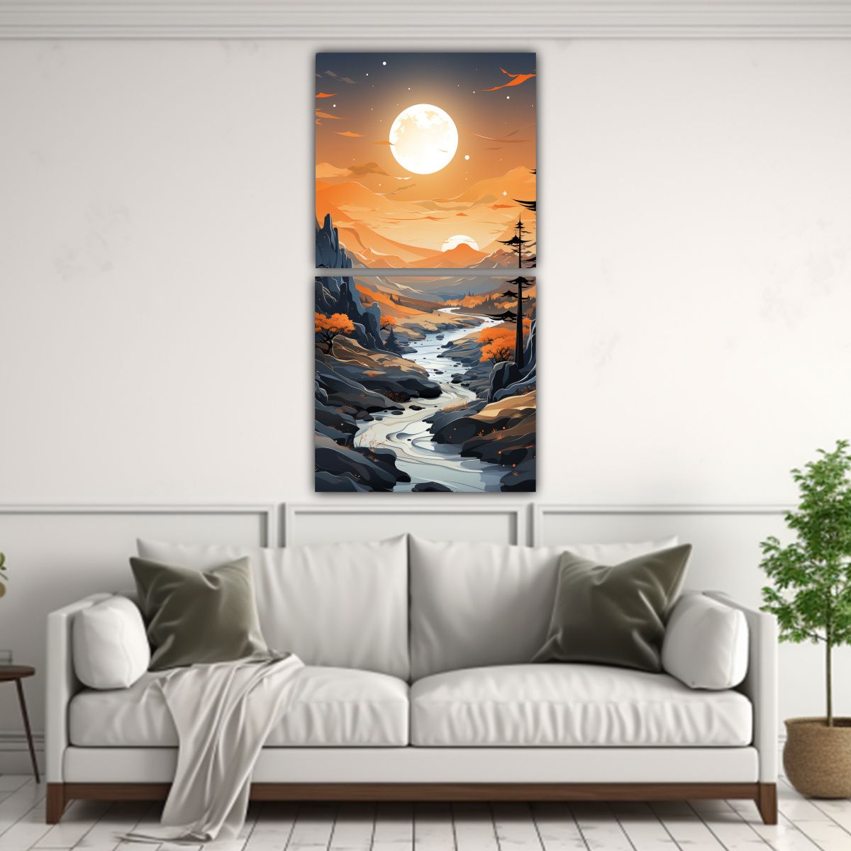 GENERICO - Pinturas De Decoración De Paisajes De Montaña 20x40 Cm