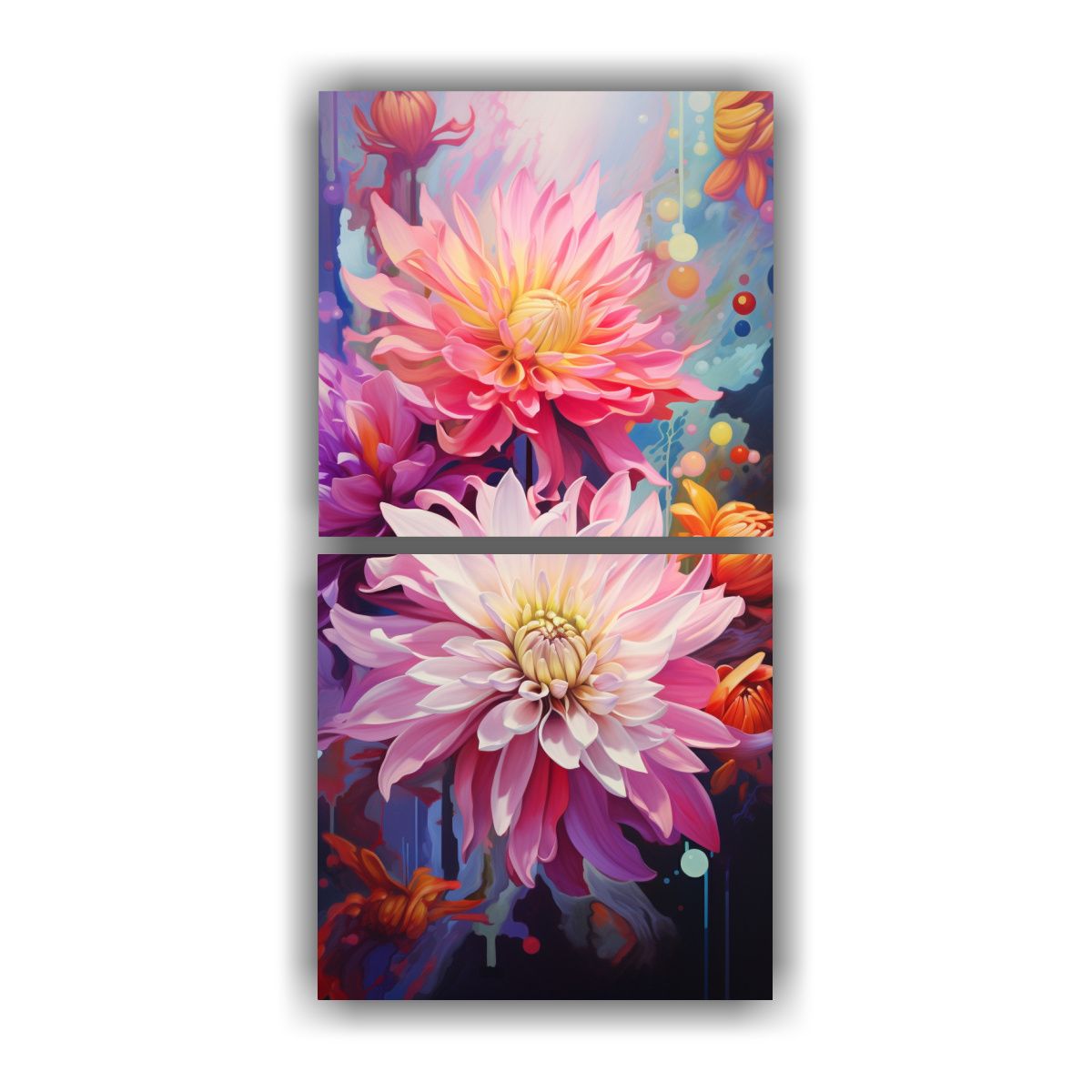 GENERICO - Cuadros Decorativos Flores En Perspectivas 30x60 Cm