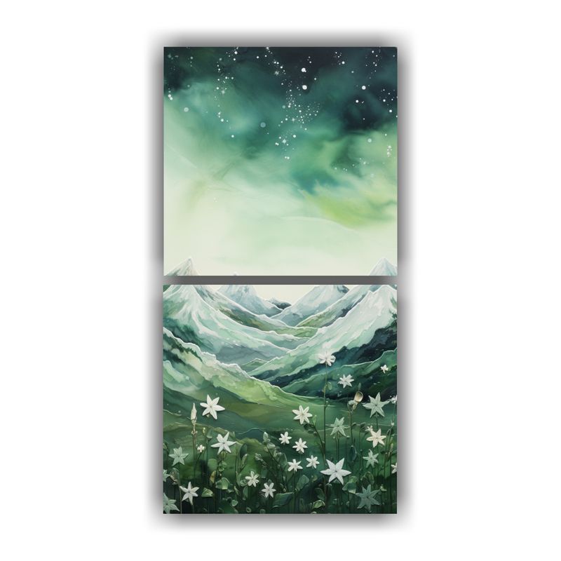 GENERICO - Cuadro Paisaje Montañoso Elegante Con Estilo 50x100 Cm