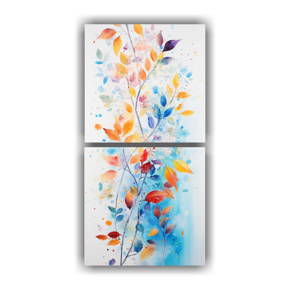 GENERICO - Pinturas Decorativas De Set 2 Artes Inspirador 40x80 Cm