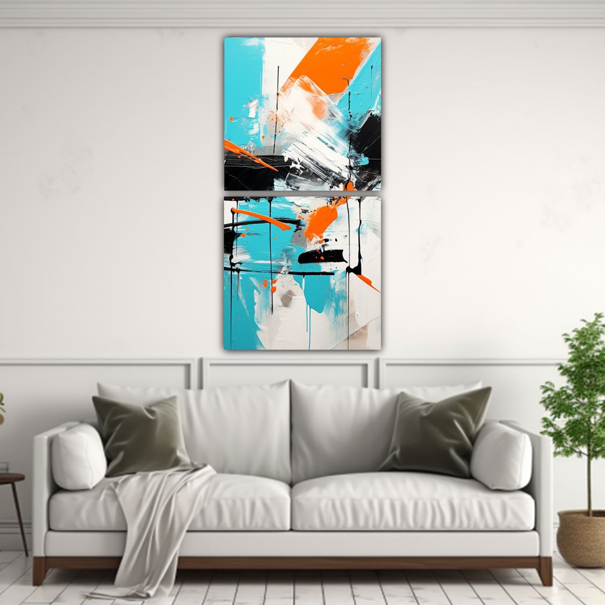 GENERICO - Pinturas Decorativas Abstractas Estilo Galería 50x100 Cm